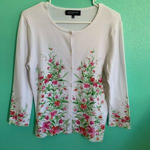 Jones New York Flower Cardigan